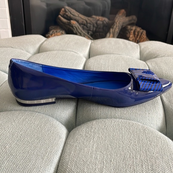 Coach Wesley Blue Patent Leather Flats - Picture 7 of 16